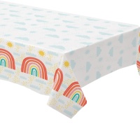 Vieille nappe arc-en-ciel nuage 1,20 x 1,80 m