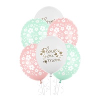 Ballons Latex Love you Mum 30 cm - PartyDeco - 50 pcs.