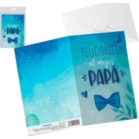 Carte de voeux Papa avec noeud papillon