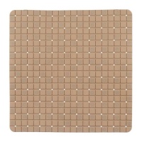 50.3 x 50.3 cm tapis de douche antidérapant beige à carreaux