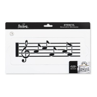 Pochoir pour partition musicale 10 x 30 cm - Decora