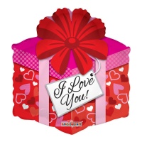 Ballon Cadeau - I love you 46 cm