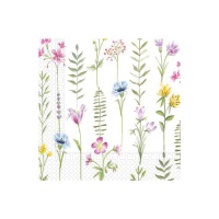 Serviettes de table fleurs de printemps 16.5 x 16.5 cm - 20 pièces