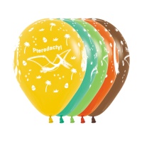 Dino Party Ballons en latex 30 cm - Sempertex - 12 pcs.