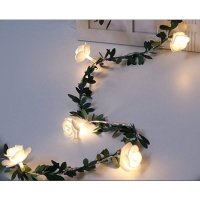 Guirlande avec lumières LED en forme de fleurs - 1,5 mètres