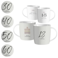 Mug Happy Birthday 350 ml Anniversaire minimal par âge - 1 unité