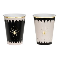 Gobelets Araignée Dorée de 400 ml - 6 unités