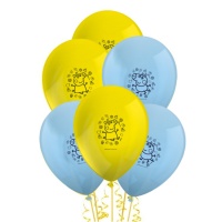 Ballons en latex Peppa Pig et George 23 cm - Procos - 8 pièces