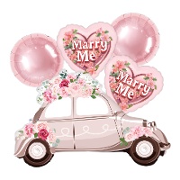 Bouquet de ballons de voiture nuptiale 