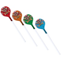 Sucettes rondes Sour Brain avec chewing-gum - paquet individuel - Lolliboni Sour Brain - 1 pièce