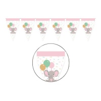 Fanion bébé fille éléphant