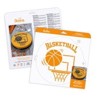 Pochoir Basket-ball 25 cm - Décorer