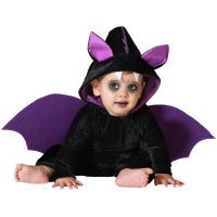 Costume de chauve-souris noir et violet pour bébé