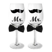 Verres à vin en cristal Mr & Mr - 2 unités