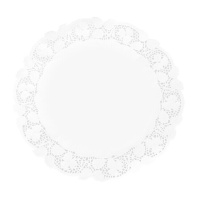 Napperon rond en papier blanc de 37 cm - 100 unités