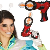 Pistolet spatial rouge 25 cm