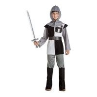 Costume de guerrier médiéval noir et blanc pour bébé