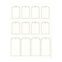 Etiquettes en carton aggloméré de différentes tailles - Artis decor - 12 pcs.