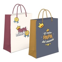 Sac cadeau assorti World's Greatest Dad 26 x 10 x 32 cm - 1 pc.