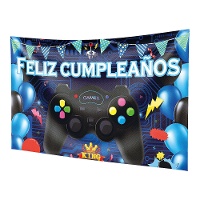 Décor mural de Gamer Birthday 1,20 x 0,68 m