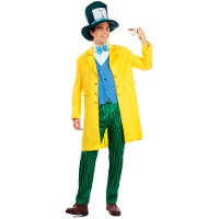 Costume de Chapelier Fou jaune et vert pour homme