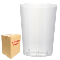 Gobelets larges en plastique transparent de 600 ml - 240 pièces.