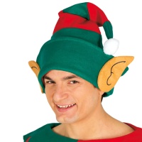 Bonnet d'elfe avec oreilles et rayures