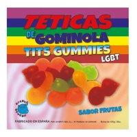 Bonbons à la gelée en forme de téton et de couleur LGTB - 125 grammes