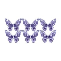 Gaufrettes papillon Delft métallisées - Crystal Candy - 22 unités