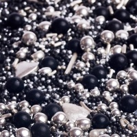 Saupoudreuses perles noires 90 gr - Happy Sprinkles