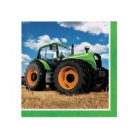 Serviettes Tracteur 16,5 x 16,5 cm - 16 pcs.