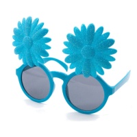 Lunettes de soleil à fleurs bleues