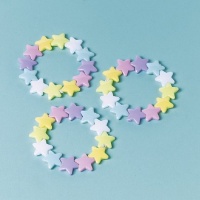 Bracelets étoiles en couleurs assorties - 12 pcs.