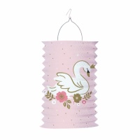 Lanterne en papier tubulaire Swan 28 cm - 1 pc.