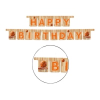 Couronne de basket-ball Happy Birthday 3m