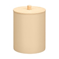 Boîte à coton avec couvercle en bambou