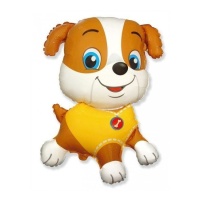 Ballon Happy Puppy jaune 78 x 62 cm
