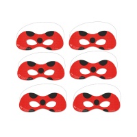 Masques coccinelle en action - 6 pcs.