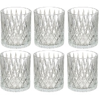 Lot de 6 verres à whisky 330 ml - motif losanges