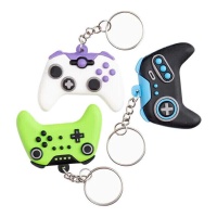 Porte-clés manettes de jeux vidéo assorties - 3 pièces