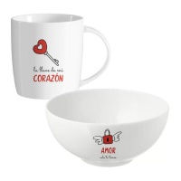 Mug Amor 350 ml et bol 450 ml - 2 pcs.