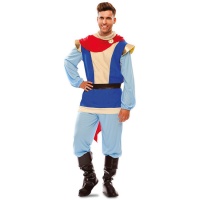 Costume de prince avec cape rouge pour homme