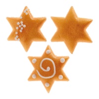 Figurines étoiles en pâte d'amande 3 cm - Dekora - 75 unités