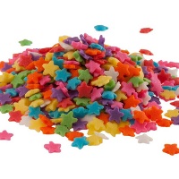 Pépites multicolores en forme d'étoiles de 100 gr - Dekora