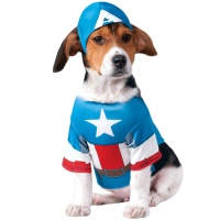 Costume Captain America pour animaux de compagnie