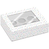 Boîte pour 6 cupcakes confettis - 2 unités