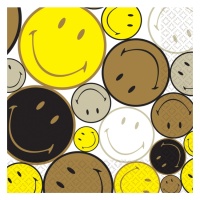 Serviettes Mouvement Smiley 16,5 x 16,5 cm - 16 pcs.