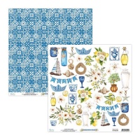 Papier pour scrapbooking de Mediterranean Heaven - Mintay Papers - 1 feuille