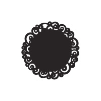 napperon rond de 10 cm en papier noir - Wilton - 30 pcs.