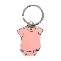 Porte-clés en forme de grenouillère rose - 1 pc.